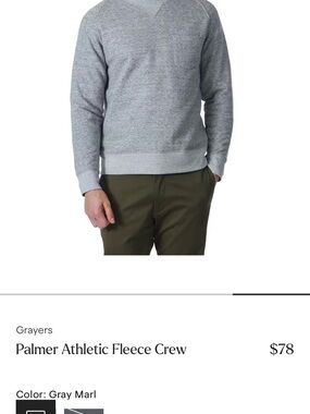 Grayers Crewneck Sweatshirt in Gray Marl